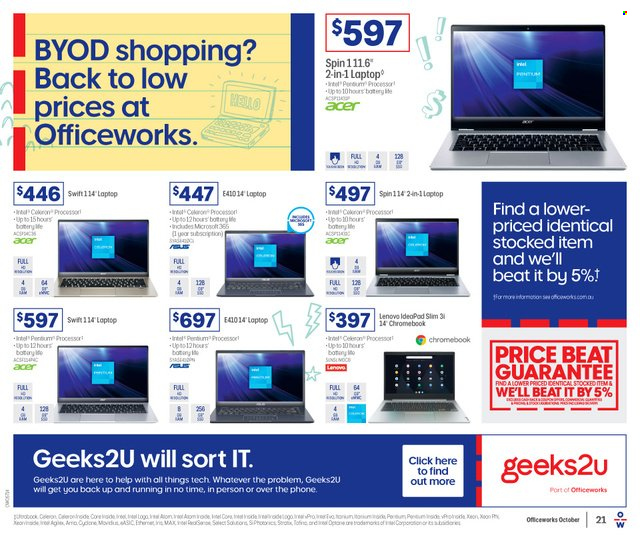 Officeworks catalogue - 7.10.2021 - 27.10.2021.