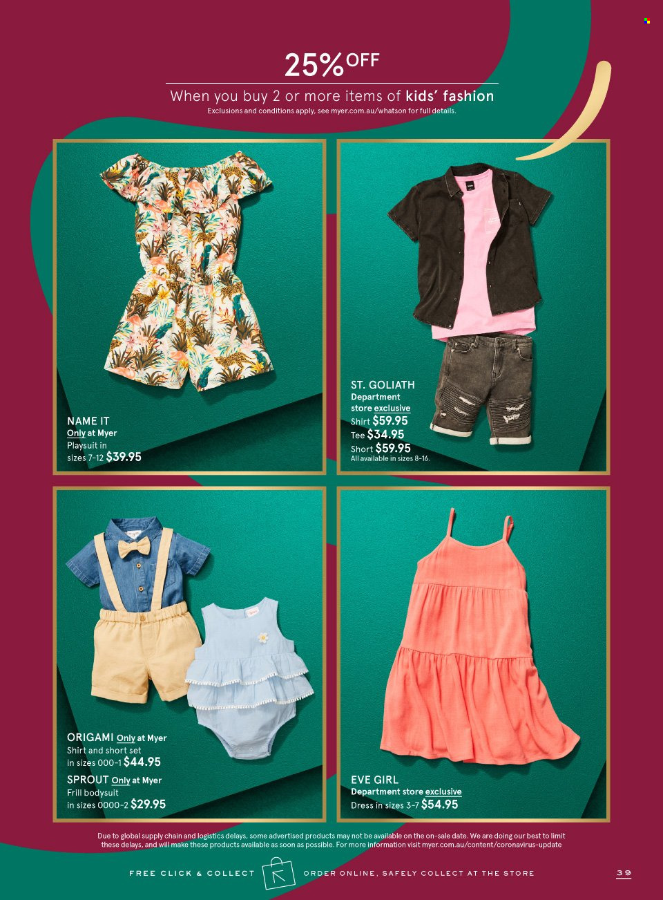 Myer catalogue  - 13.11.2021 - 5.12.2021. Page 39.