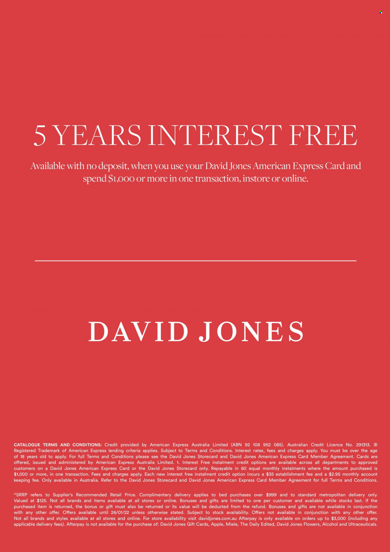 David Jones catalogue - 25.12.2021 - 26.1.2022.