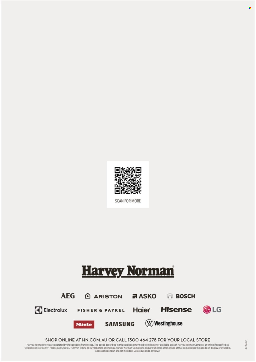 Harvey Norman catalogue - 6.10.2022 - 31.12.2022.