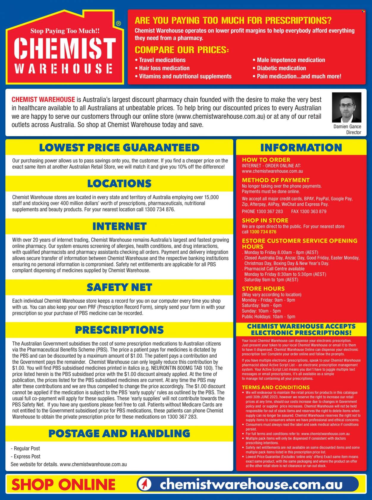 Chemist Warehouse catalogue . Page 2.