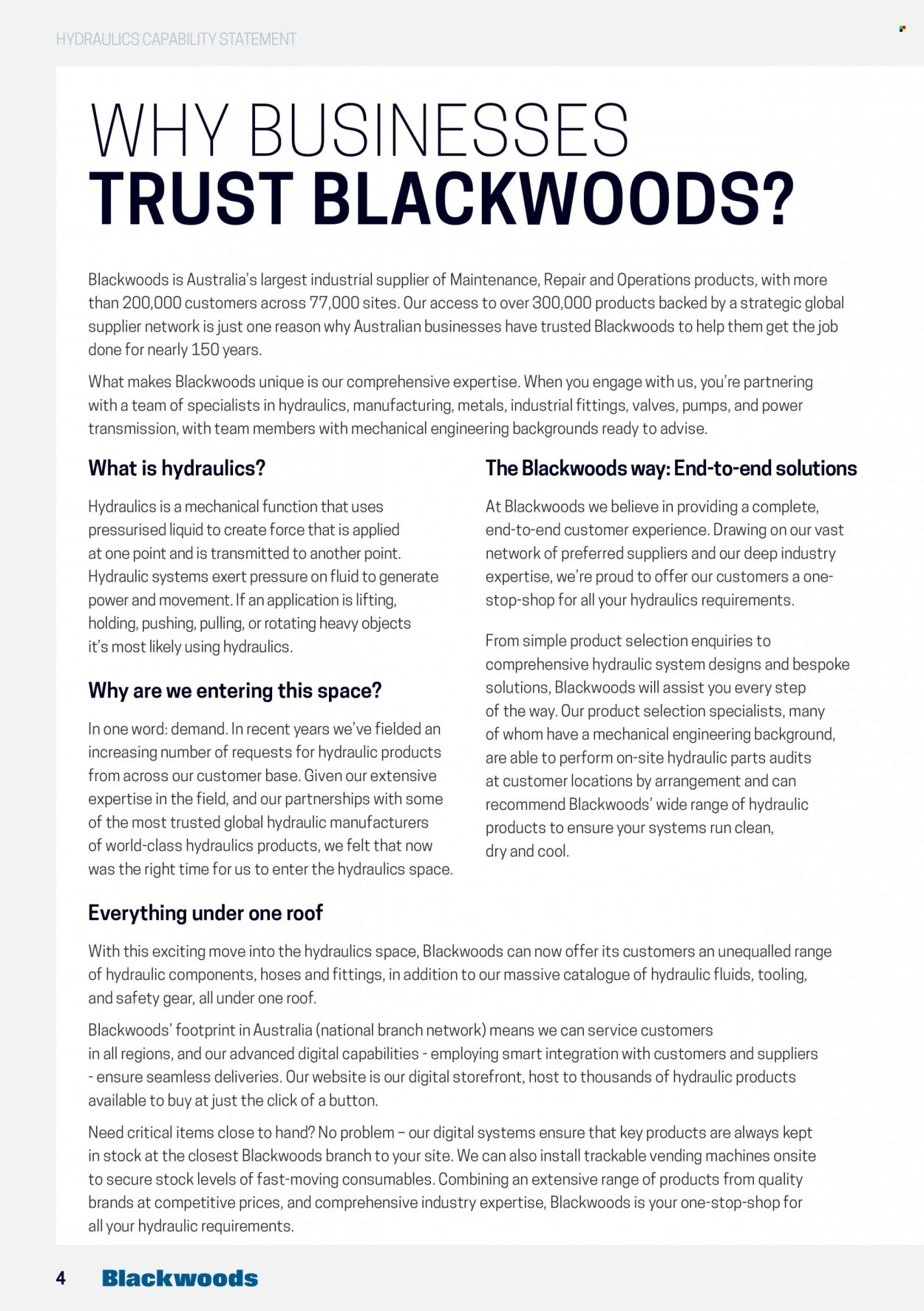 Blackwoods catalogue .