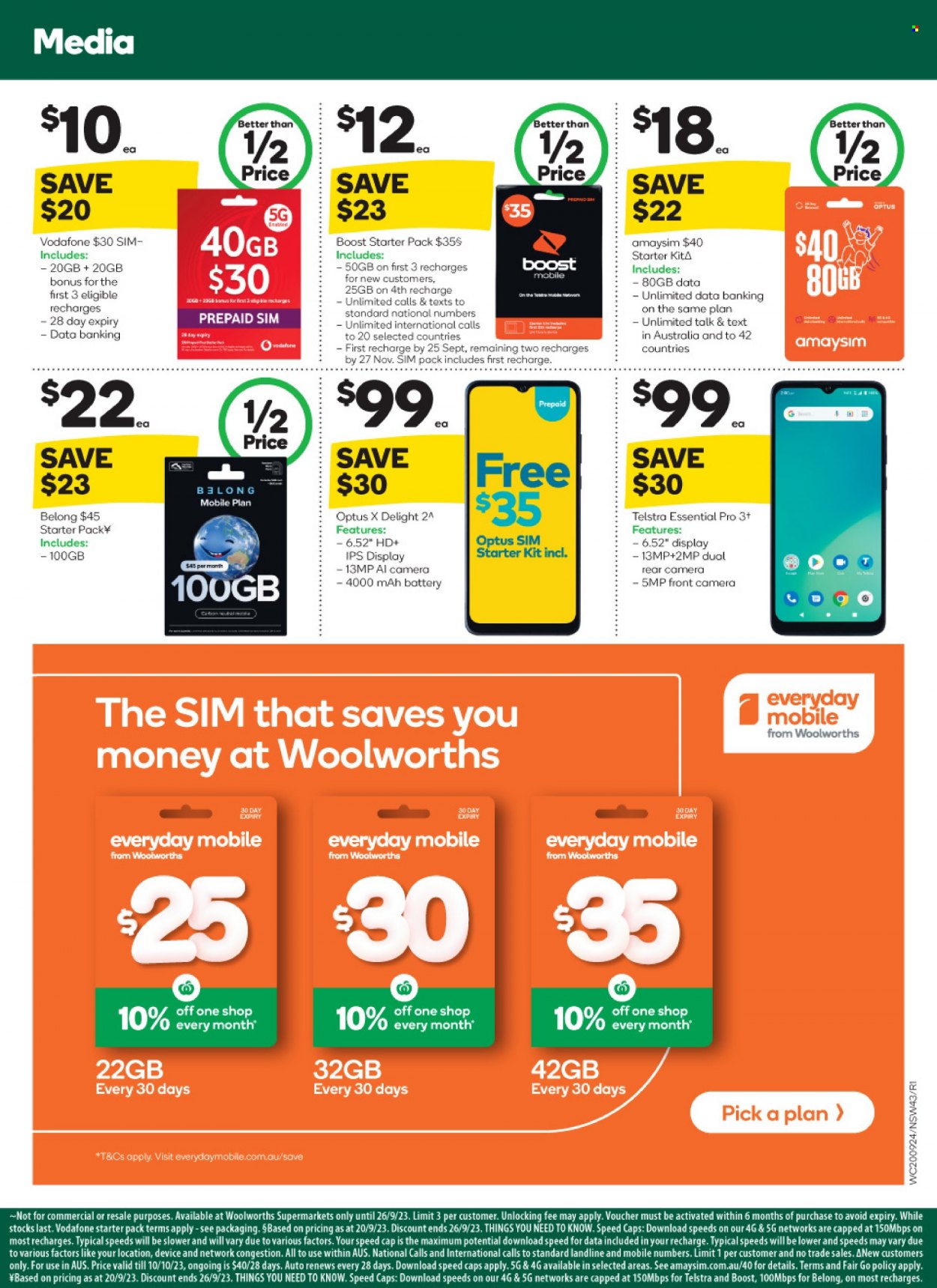 Woolworths catalogue  - 20.9.2023 - 26.9.2023. Page 43.
