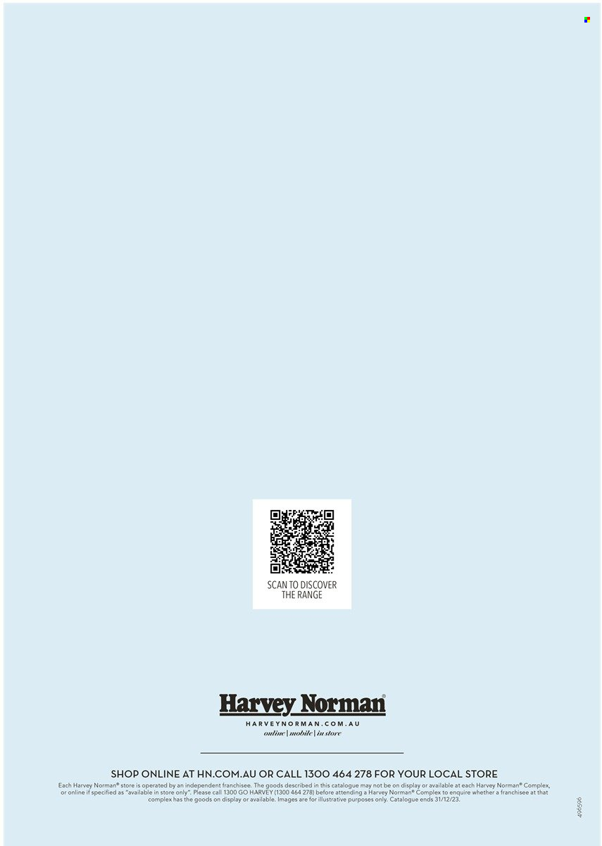 Harvey Norman catalogue.