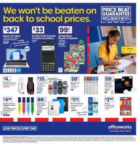 Officeworks - We won't be Beaten on Back to School Prices