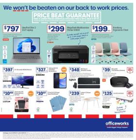 Officeworks - We Won't Be Beaten On Our Back to Work Prices