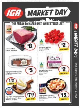 IGA - Market Day – 1 day sale only