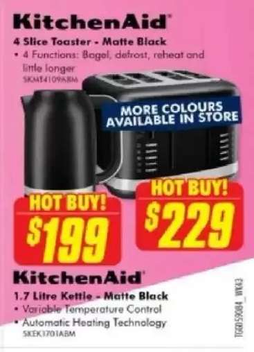 KitchenAid 4 Slice Toaster - Matte Black