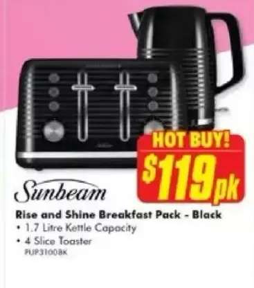 Sunbeam Rise and Shine Breakfast Pack - Black