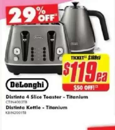 DeLonghi Distinta Kettle - Titanium