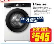 Hisense 7.5kg Front Load Washer