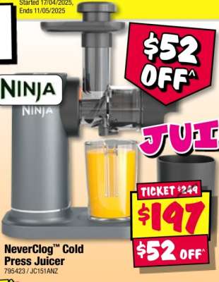 NeverClog™ Cold Press Juicer