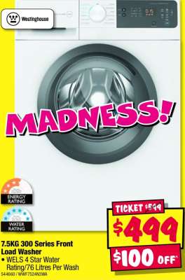 7.5KG 300 Series Front Load Washer