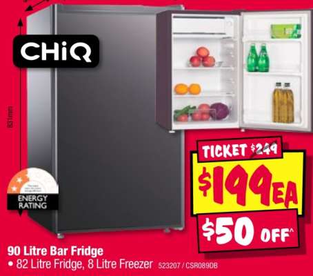 90 Litre Bar Fridge