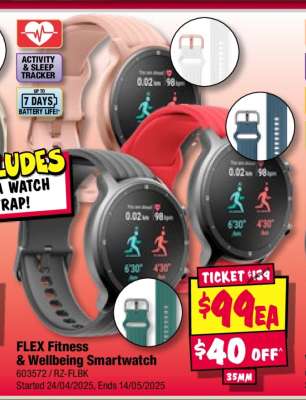 FLEX Fitness & Wellbeing Smartwatch