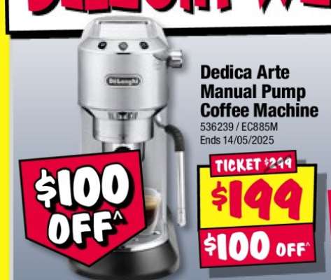Dedica Arte Manual Pump Coffee Machine