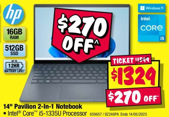 14" Pavilion 2-In-1 Notebook
