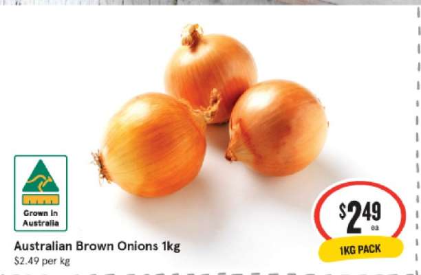 Australian Brown Onions 1kg