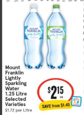 Mount Franklin Lightly Sparkling Water