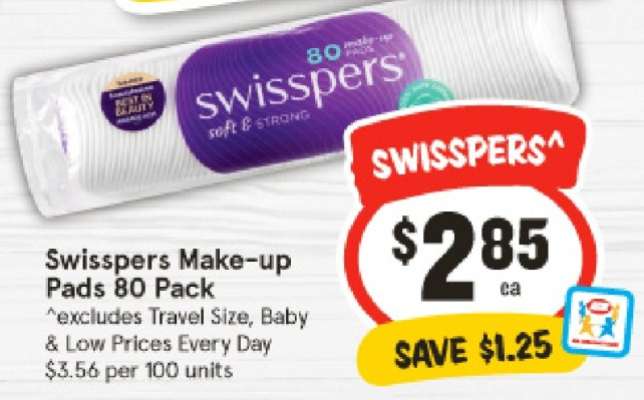 Swisspers Make-up Pads 80 Pack
