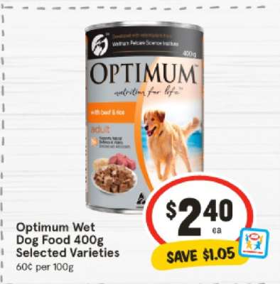 Optimum Wet Dog Food 400g Selected Varieties