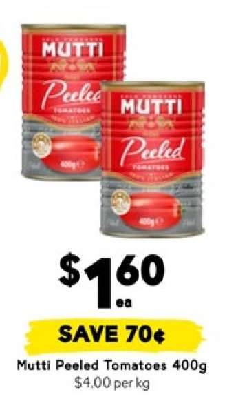 Mutti Peeled Tomatoes 400g