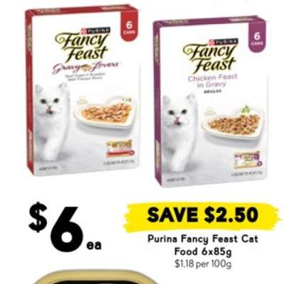 Purina Fancy Feast Cat Food 6x85g