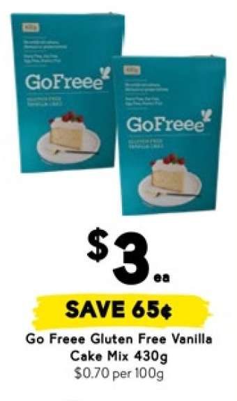 Go Freee Gluten Free Vanilla Cake Mix 430g