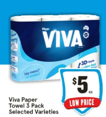 Viva Paper Towel 3 Pack Selected Varieties