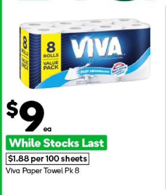 Viva Paper Towel Pk 8