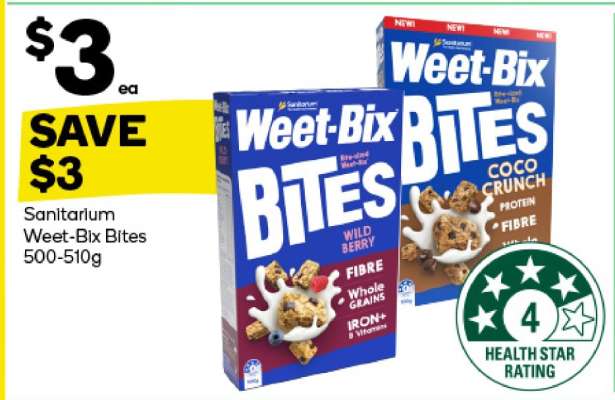 Sanitarium Weet-Bix Bites 500-510g