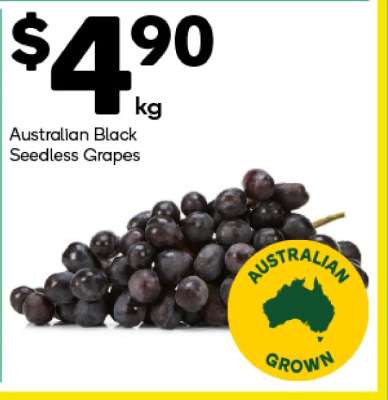 Australian Black Seedless Grapes