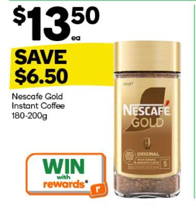 Nescafe Gold Instant Coffee 180-200g