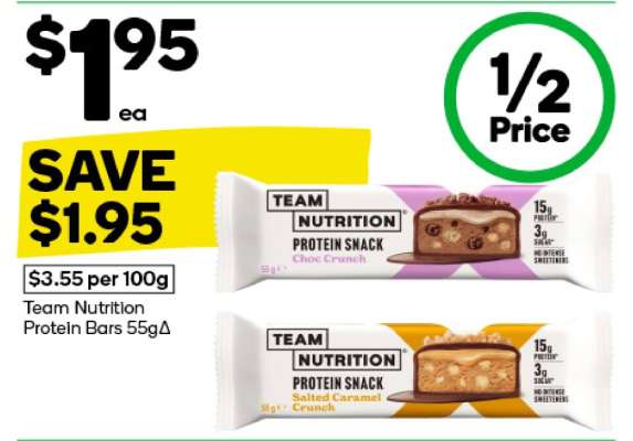 Team Nutrition Protein Bars 55g