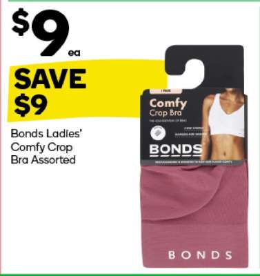 Bonds Ladies’ Comfy Crop Bra Assorted