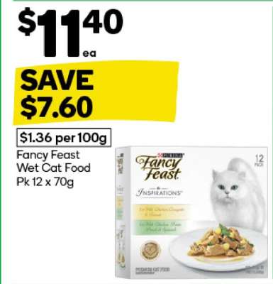 Fancy Feast Wet Cat Food Pk 12 x 70g