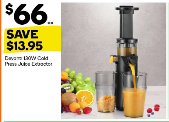 Devanti 130W Cold Press Juice Extractor