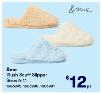 &me Plush Scuff Slipper