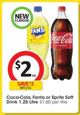 Coca-Cola, Fanta or Sprite Soft Drink