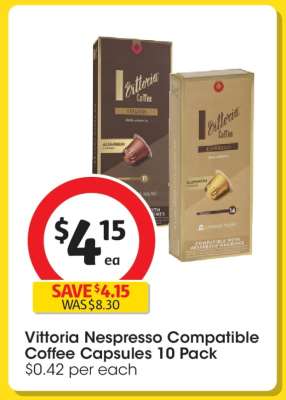 Vittoria Nespresso Compatible Coffee Capsules 10 Pack