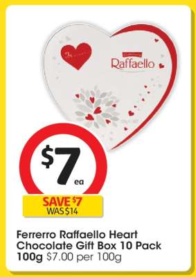 Ferrero Raffaello Heart Chocolate Gift Box 10 Pack