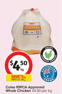 Coles RSPCA Approved Whole Chicken