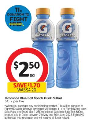 Gatorade Blue Bolt Sports Drink 600mL