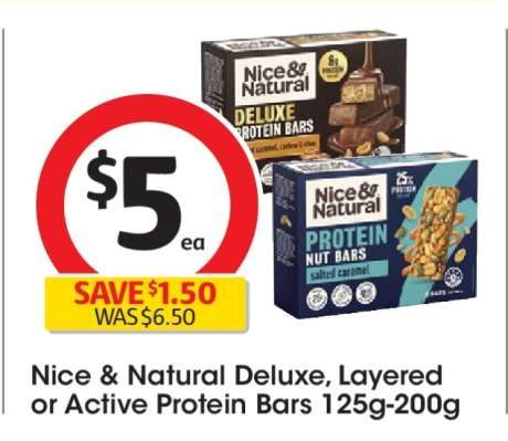 Nice & Natural Deluxe, Layered or Active Protein Bars