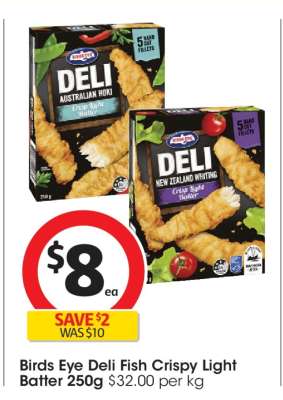 Birds Eye Deli Fish Crispy Light Batter 250g
