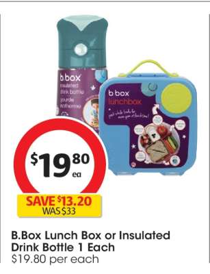 B.Box Lunch Box or Insulated Drink Bottle 1 Each
