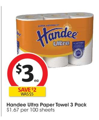 Handee Ultra Paper Towel 3 Pack