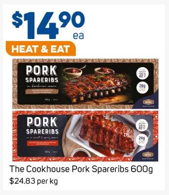 The Cookhouse Pork Spareribs 600g