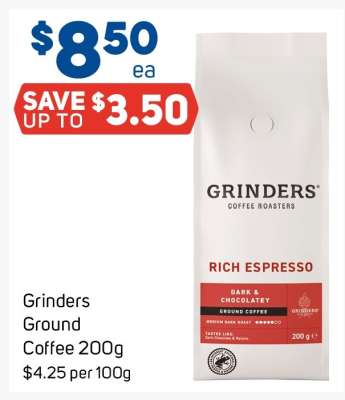 Grinders Ground Coffee 200g