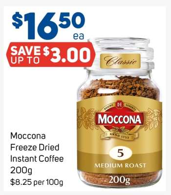 Moccona Freeze Dried Instant Coffee 200g